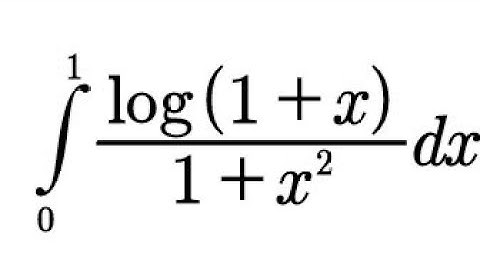 Integral log(1+x)/(1+x^2) dx from 0 to 1
