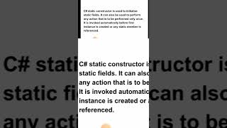 C# Static Constructor Short | Malayalam tutorial | csharp programming language