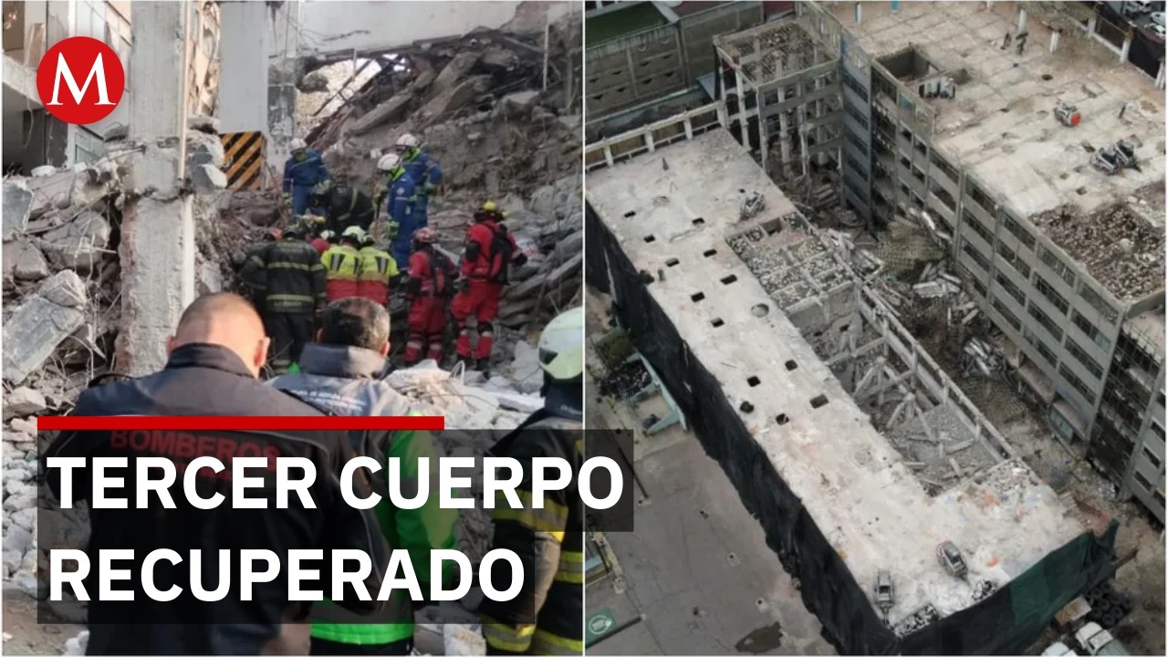 Recuperan tercer cuerpo tras derrumbe de edificio en San Antonio Abad