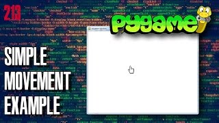 PYGAME Simple movement - Python game programming