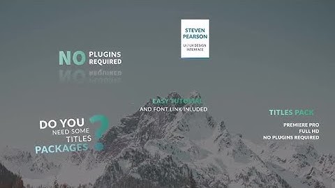 Clean Typography Pack Premiere Pro Templates