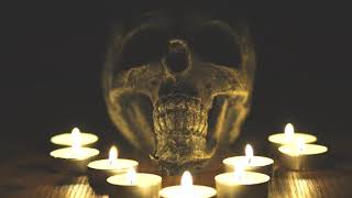 Skull With Lighted Tea Candles Stock Footage | Scary Halloween Skull Video | No Copyright screenshot 5