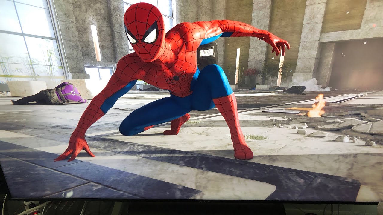 Marvel's SpiderMan PS4 pro with SONY X900e 4K TV & Game Mode