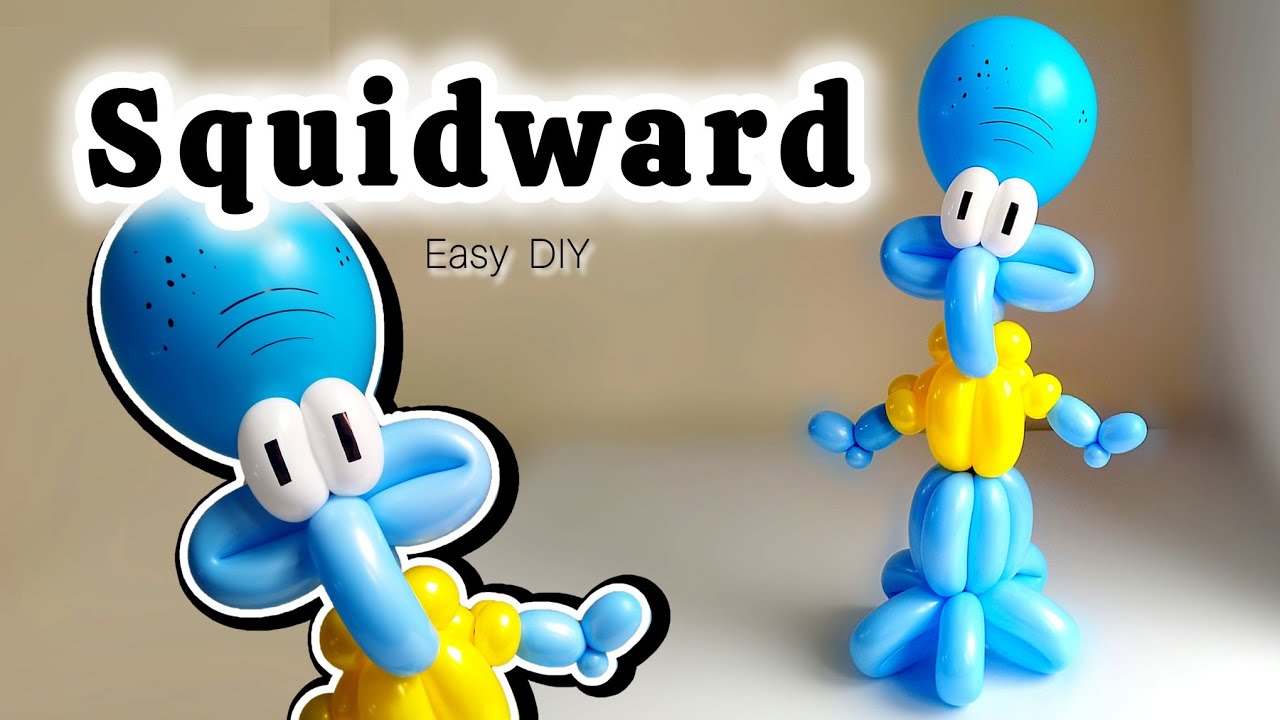 Kids LOVE This Balloon Squidward 🤩 | Easy Balloon Animal Tutorial |DIY