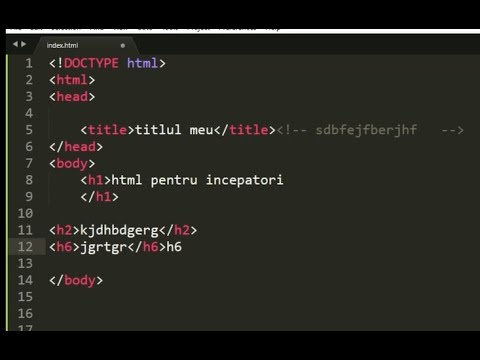 HTML in romana incepatori
