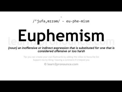 Pronunciation of Euphemism | Definition of Euphemism