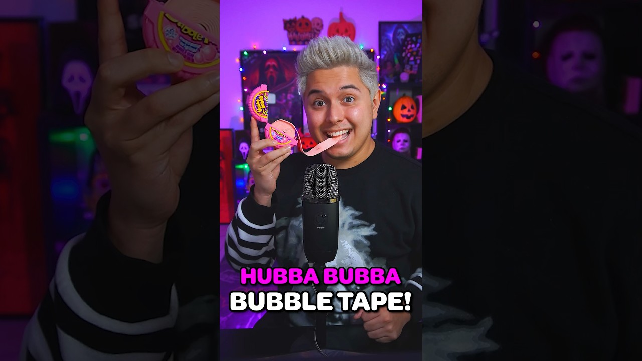 Eating an ENTIRE Hubba Bubba Tape! 🫧🍬 | #ASMR #shorts