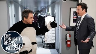 Jimmy Runs Into an Unhappy Ben Stiller and Tina Fey Backstage at The Tonight Show