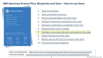 Spectrum Protect Plus Sizer & Blueprints: 7. Adding a secondary site to sizer – Demo