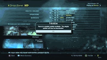 CoD Ghosts Playlist error?