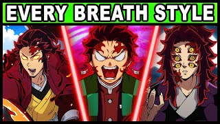 All 16 Breathing Styles in Demon Slayer Explained! (Kimetsu no Yaiba Every Breath Style Power / KNY)