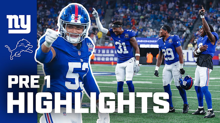 Highlights: Giants vs. Lions | Preseason Week 1 | New York Giants