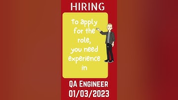 Hiring QA Engineer | Software Testing Jobs | QA Jobs | QA Analyst #qajobs #qaengineer