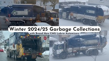 Winter 2024/25 Garbage Collections + Brand New Waste Connections Peterbilt 520 CNG Labrie Automizer