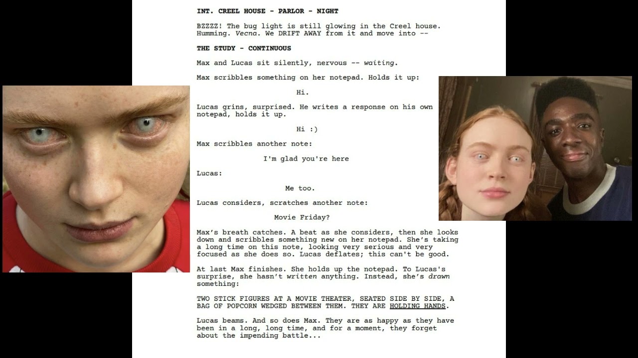 Max And Lucas Script Stranger Things Sadie Sink Caleb McLaughlin Max And Lucas Script Stranger Things Sadie Sink Caleb McLaughlin