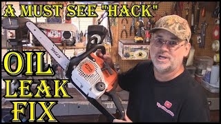 Stihl MS 170 Oil Leak Fix  My Diy 'HACK' Took 10 Minutes