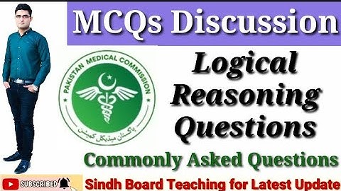 MCQs Discussion "Logical Reasoning Questions" #mdcat #Ecat