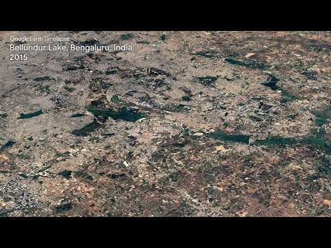 Google Earth Timelapse: Bellundur Lake, Bengaluru, India