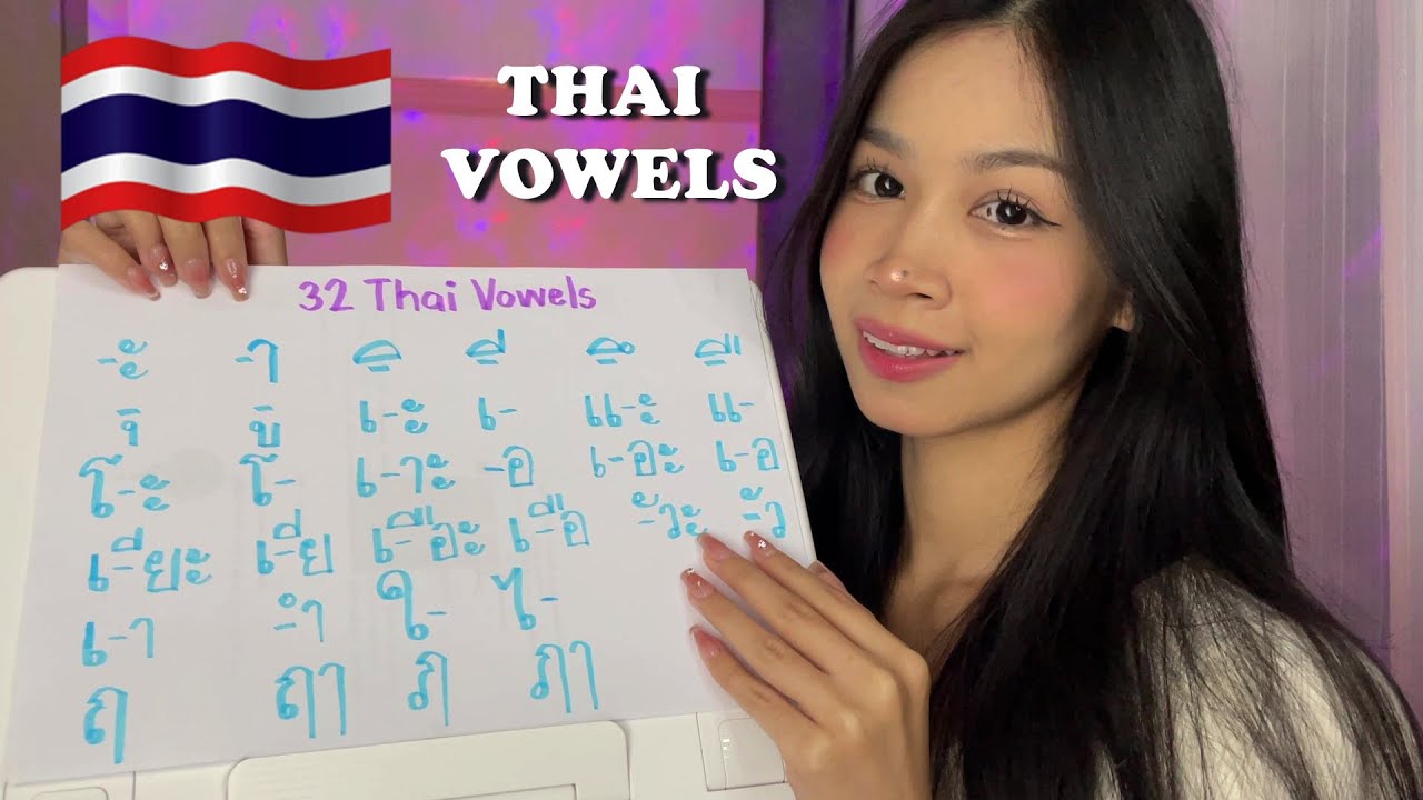 ASMR Thai Vowels 🇹🇭 Soft Spoken, Writing, Words