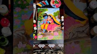 cute radha krishna painting 💞🥰🌸#art#drawing#cute#shorts
