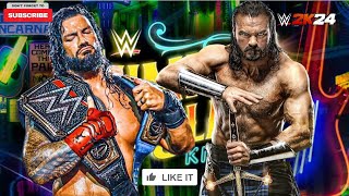 WWE 2K24 - Roman Reigns vs Drew McIntyre full Match