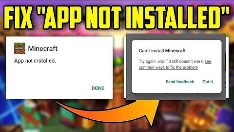 Minecraft App Not Installed Problem Fixed 100% ... 