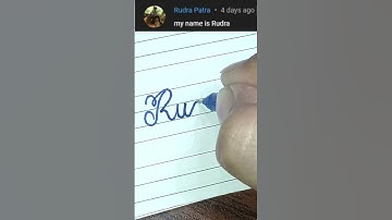 “Rudra” How to Write Your Name in Cursive Writing | #shorts