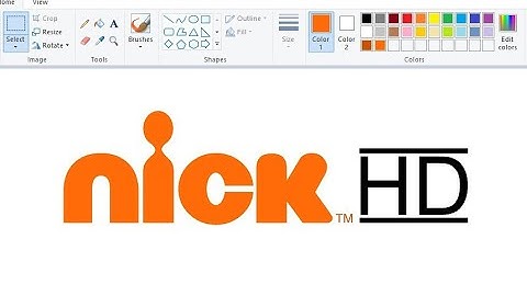 How to draw NICK HD LOGO in MS Paint