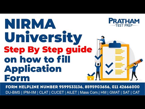 NIRMA University - Step By Step guide on how to fill Application Form