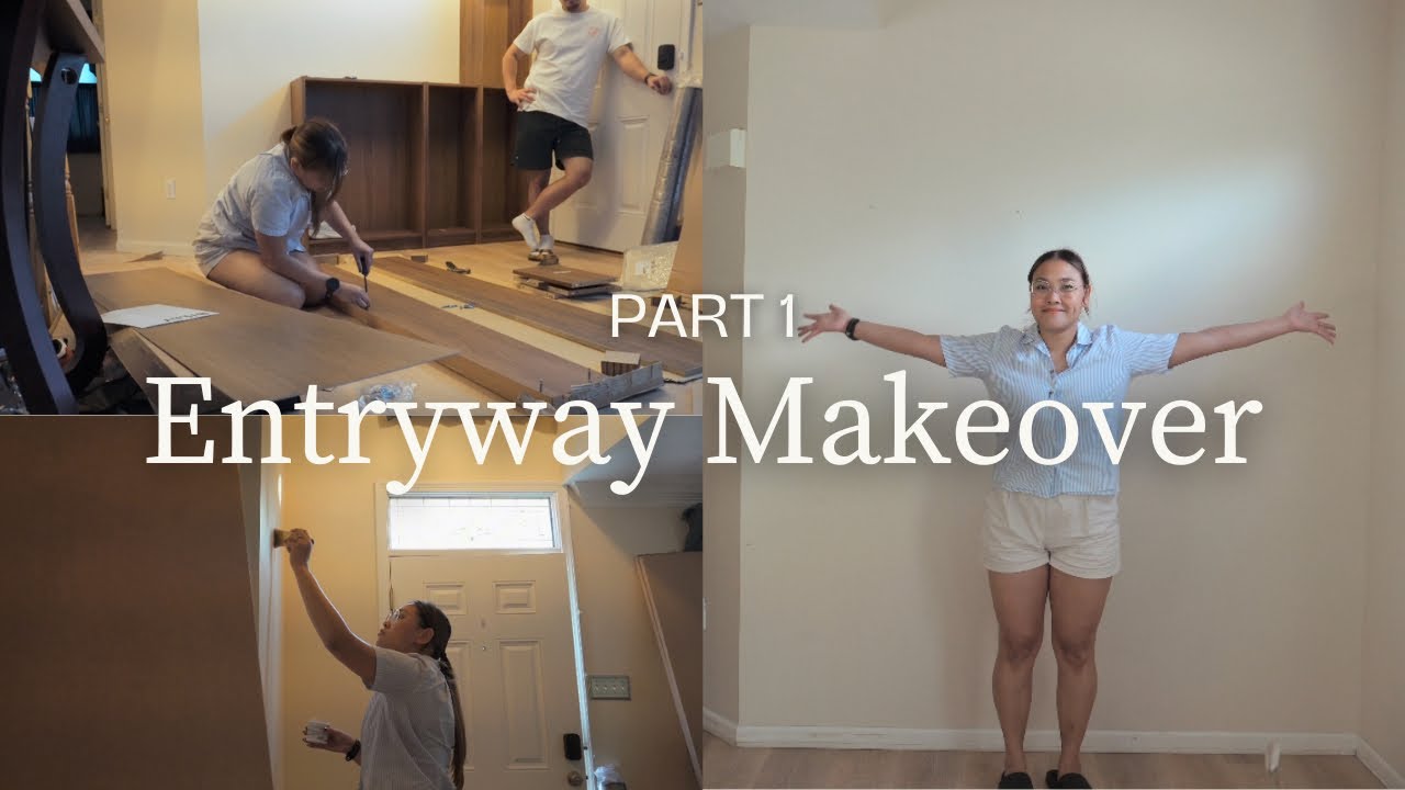 Entryway Makeover Part 1 l Customizing Ikea Cabinets, DIYs and Functional Storage