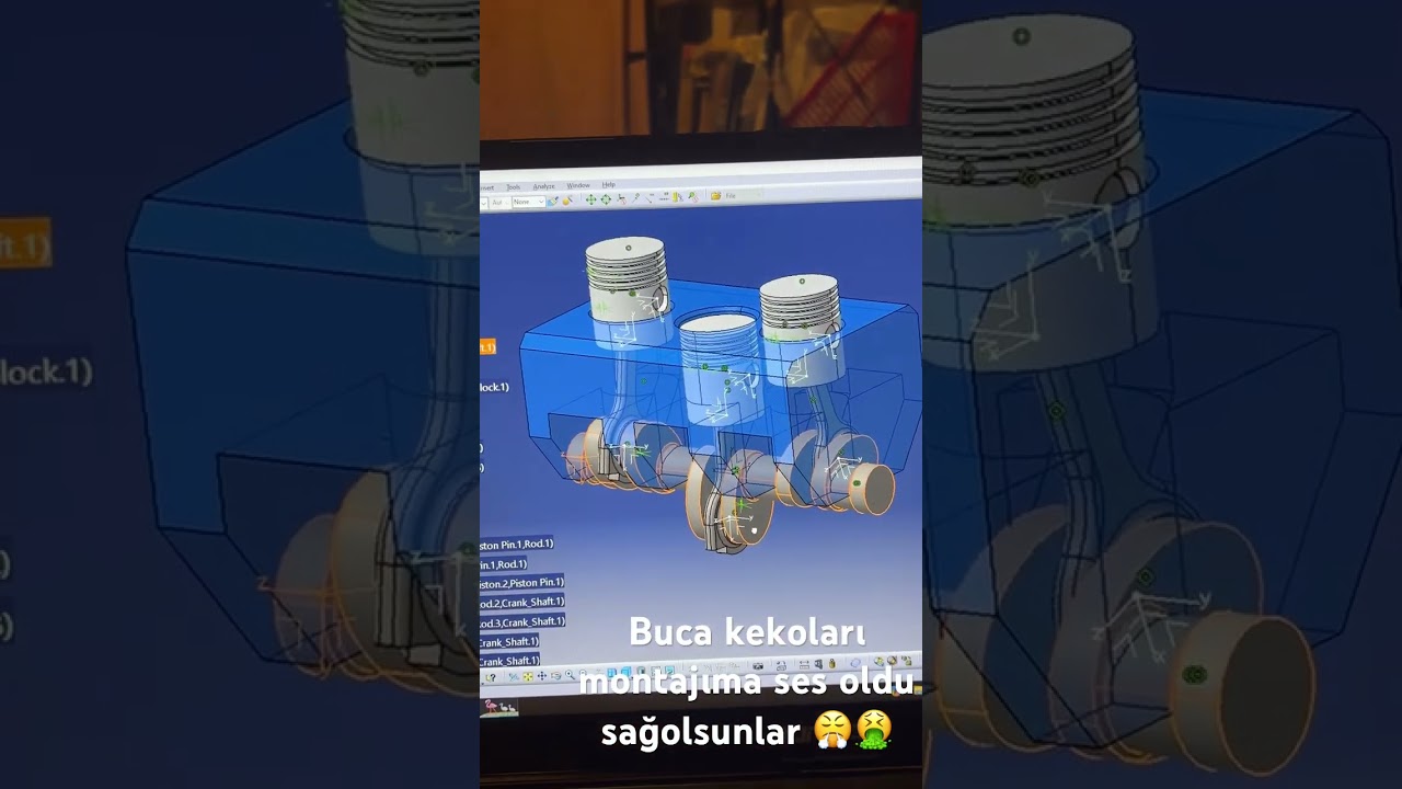 Catia v5 Engine assembly Background sound from streets (Its 2am 🙄) 