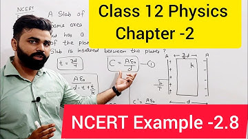 NCERT Example-2.8// Electric Potential & Capacitance 38//Numerical on Parallel Plate Capacitor/12Phy