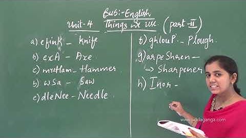 STATE 3 - ENGLISH - THINGS WE USE - PART 2