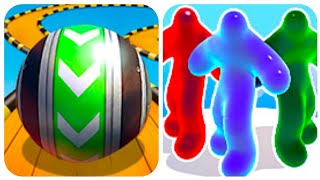 Roll Sky Ball 3D | Blob Runner 3D - All Level Gameplay Android, iOS - NEW BIG APK UPDATE screenshot 4