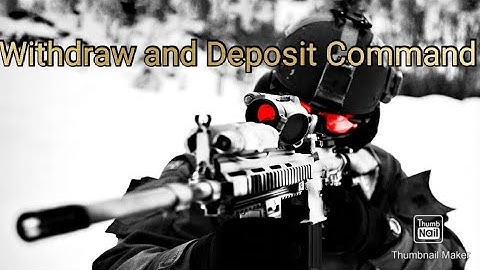Discord Bot easy Deposit and Withdraw Commands