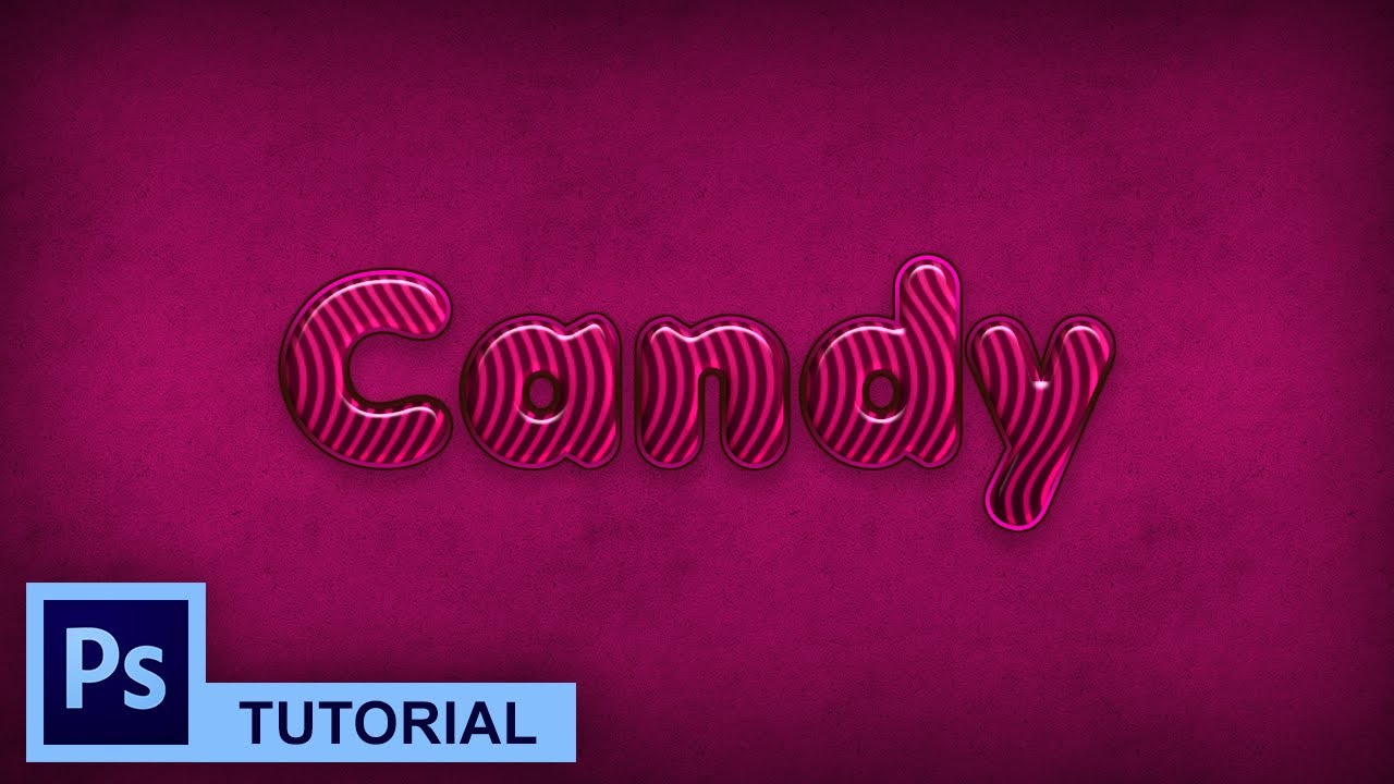 Tutorial Photoshop: Candy Text Effect