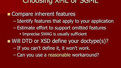 The XML/SGML Conundrum