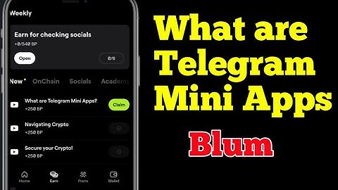 What are Telegram Mini Apps Blum code// Telegram Mini Apps: All the Web3 in your Pocket Blum Academy