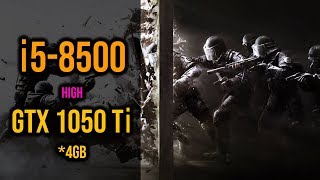1050 Ti 4Gb 8500 - High - Rainbow Six Siege Fps Benchmark