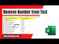 How to Remove Number from Alphanumeric Text Strings In Excel