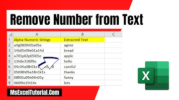 How to Remove Number from Alphanumeric Text Strings In Excel