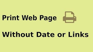 Print Web Page Without Date or Links | Print Web Page without Header and Footer | Without URL Links