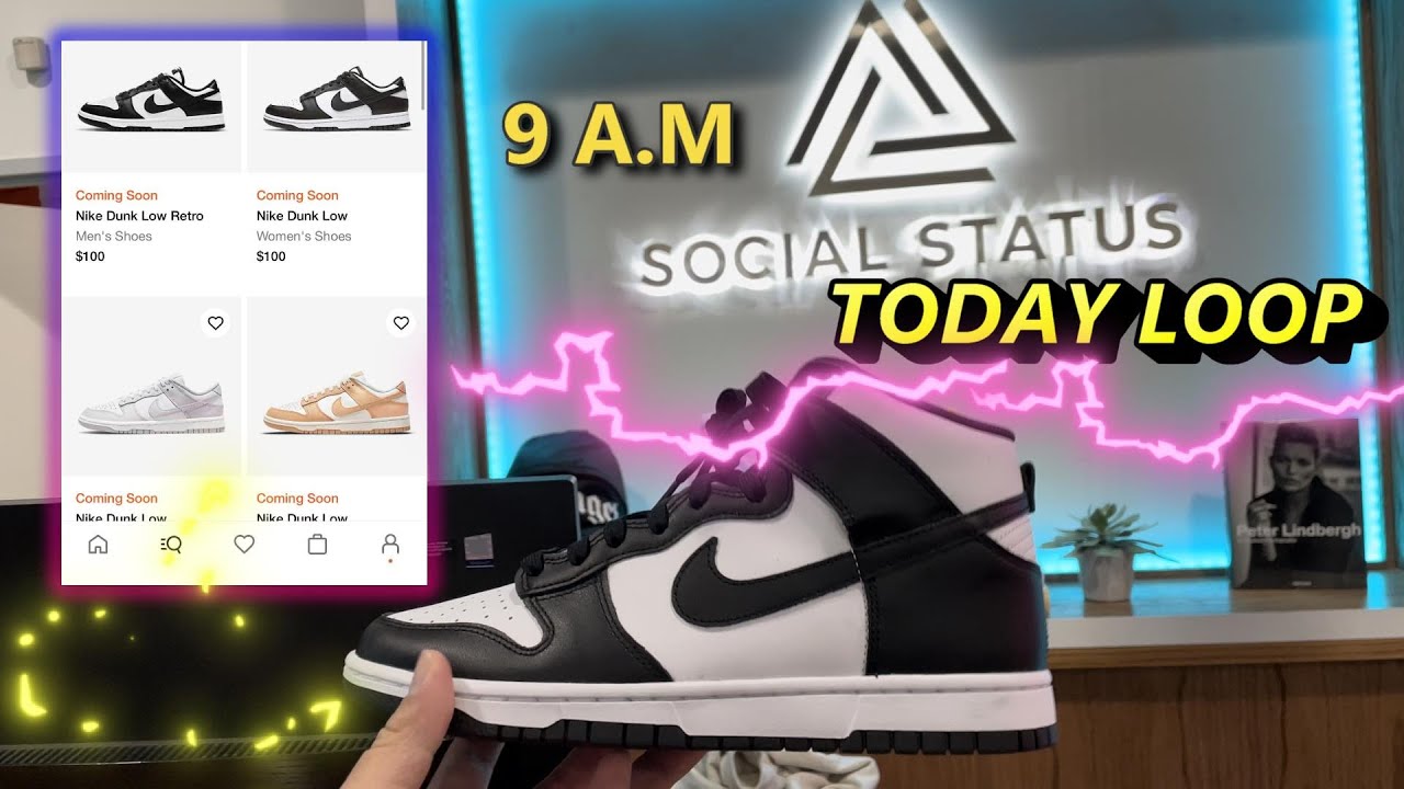 PANDA DUNK RESTOCK TODAY AT SOCIAL STATUS LIFE OF A VINTAGE AND SNEAKER RESELLER (NIKE STORE