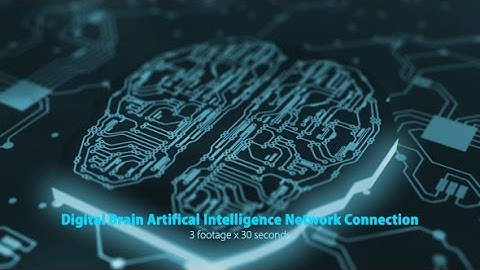 Digital Brain Artificial Intelligence Network Connection footage