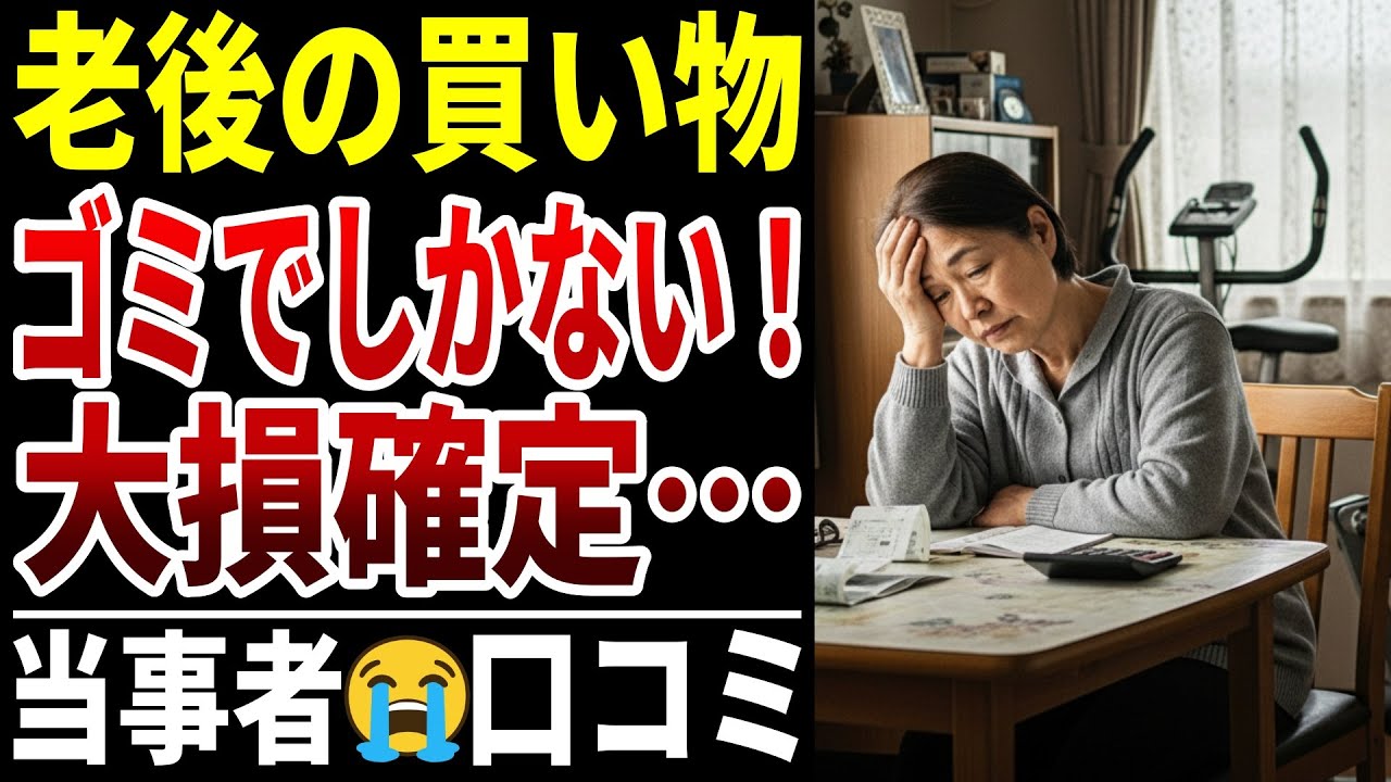 【老後の後悔】ゴミ同然！老後の買い物で大損確定したものはコレ！　シニアの口コミ20選紹介します