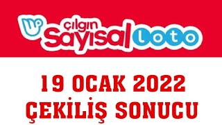 Çılgın Sayısal Loto Çekiliş Sonuçları 19 Ocak 2022