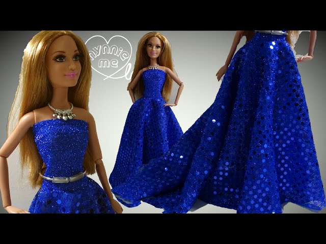 Amazon.com: Icollect 1 PCS Embroidery Wedding Party Gown Dresses & Clothes  for Barbie Doll- Blue : Toys & Games