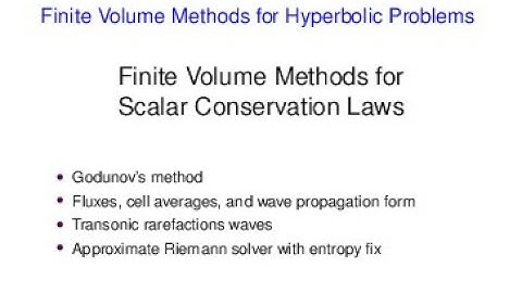 FVMHP14   Finite Volume Methods for Scalar Conservation Laws