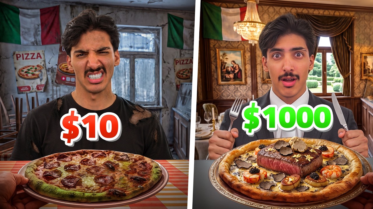 جربت أغلى وأرخص بيتزا في ايطاليا 🍕🇮🇹 ! انصدمت😨! 