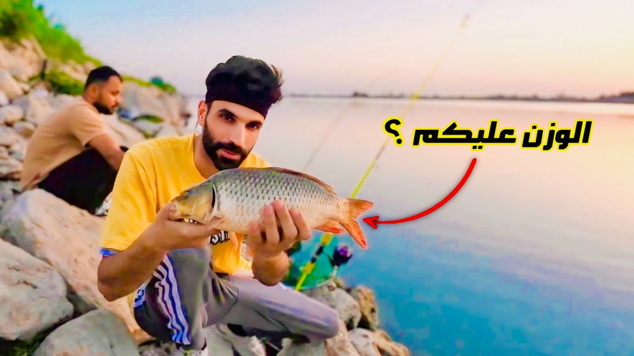 صيد سمك الكارب في نهر دجلة احجام حلوه
